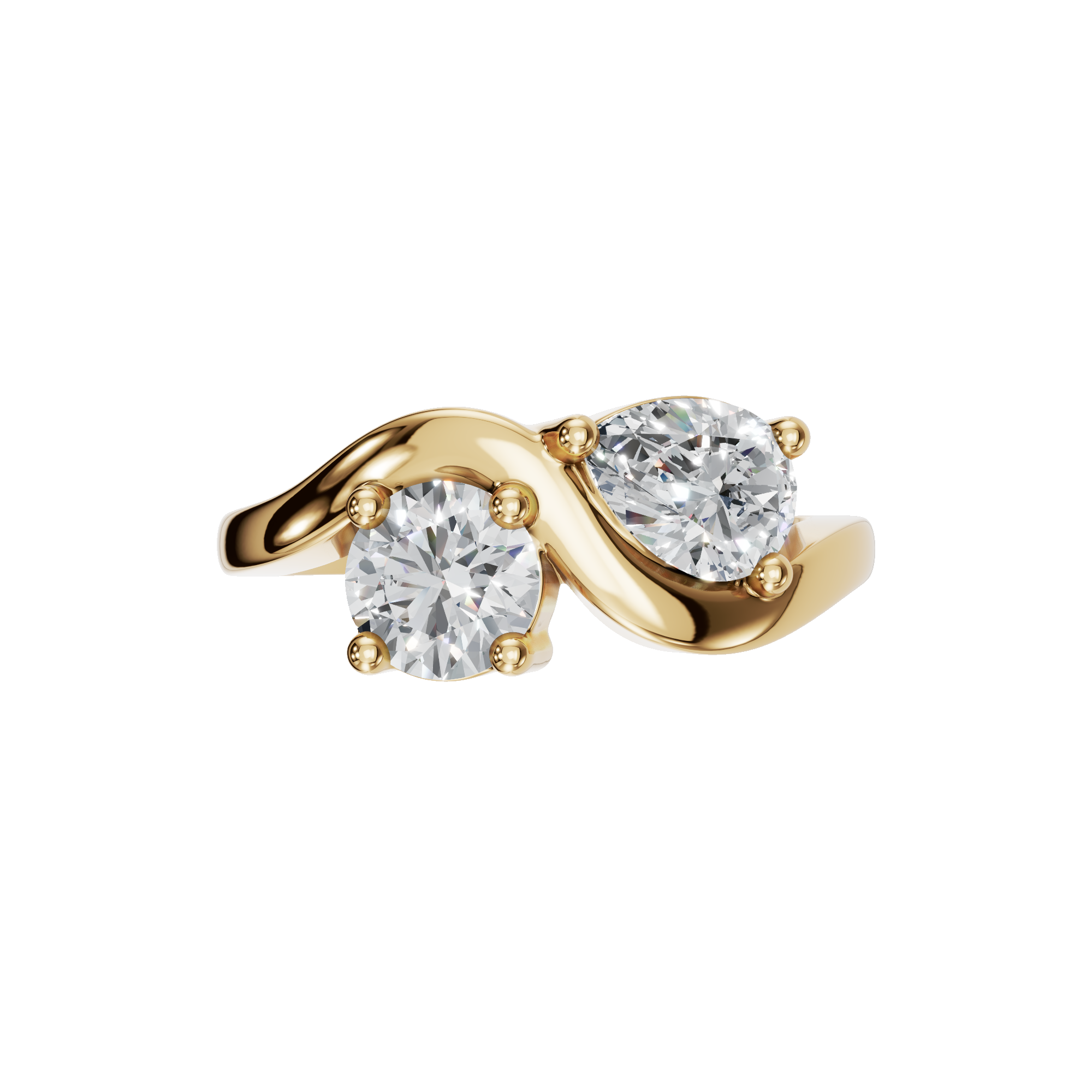 ROUND PEAR WEDDING RING