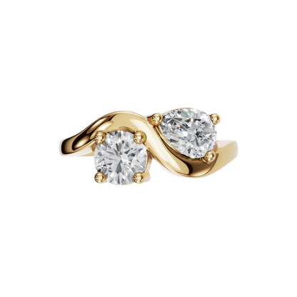 ROUND PEAR WEDDING RING - M&D Signature Jewels