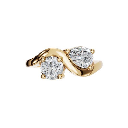 ROUND PEAR WEDDING RING - M&D Signature Jewels