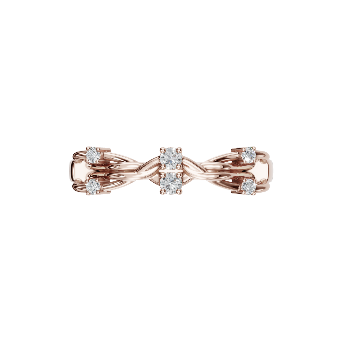 ROUND FANCY WEDDING BAND - M&D Signature Jewels