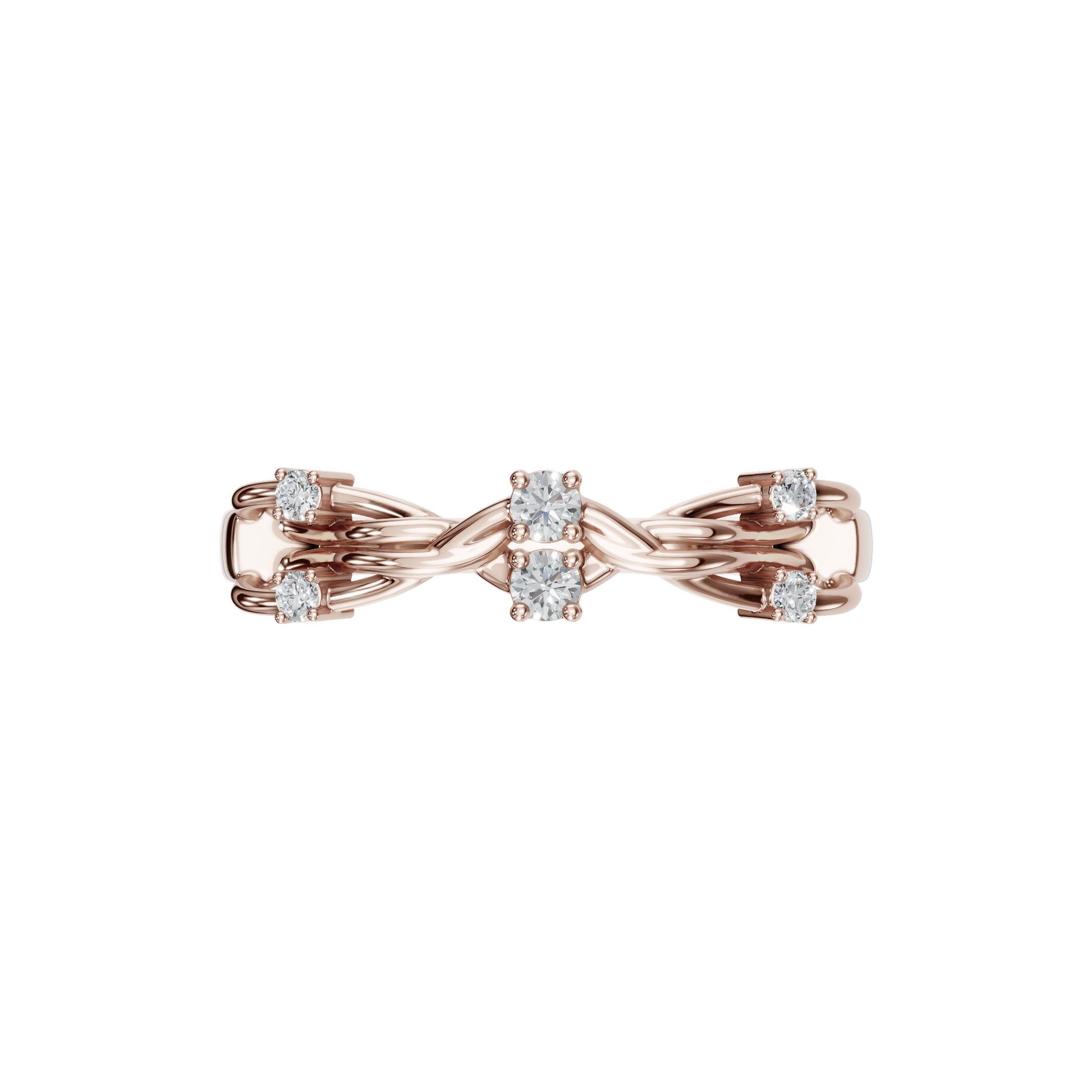 ROUND FANCY WEDDING BAND - M&D Signature Jewels