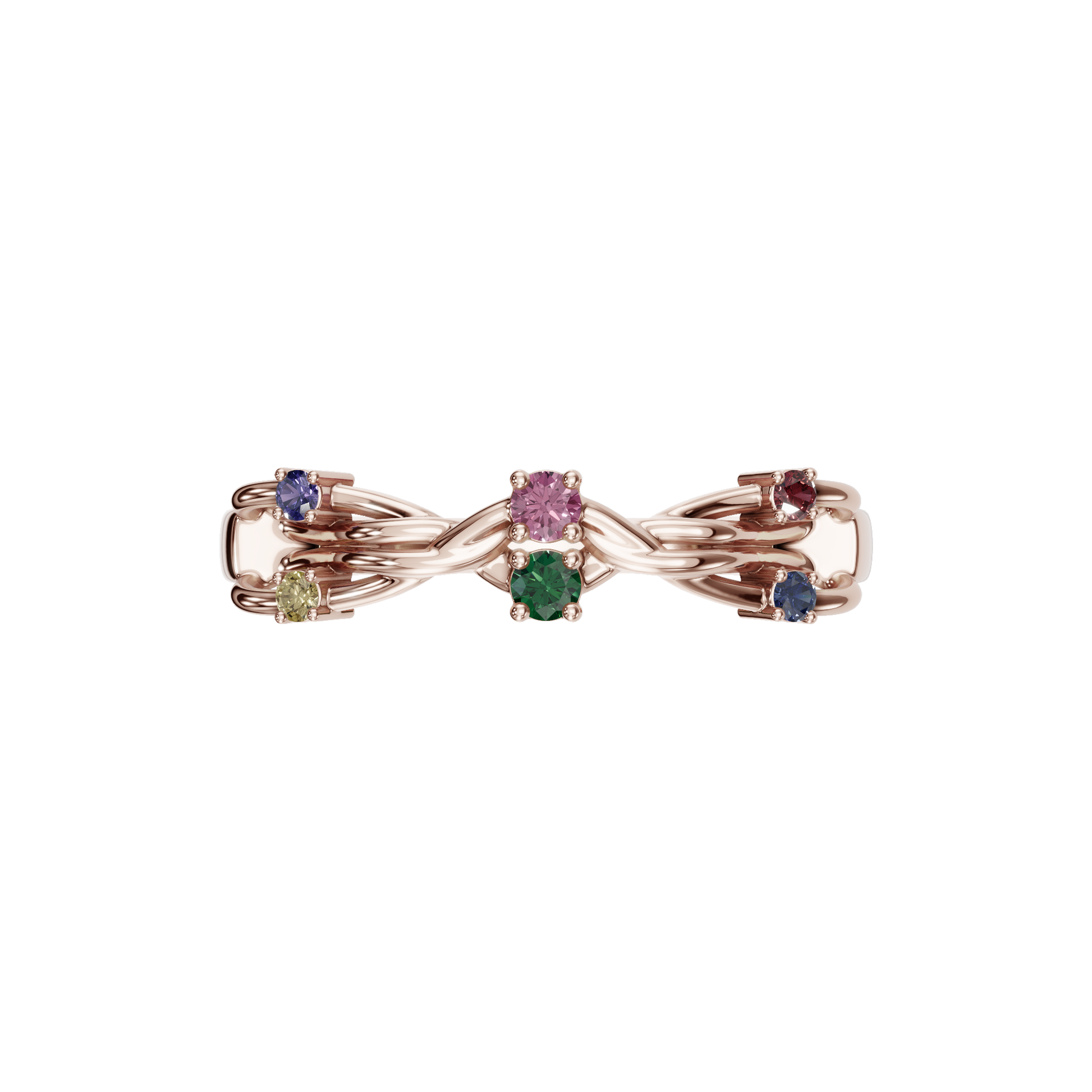 FANCY COLOR DIAMOND WEDDING BAND - M&D Signature Jewels