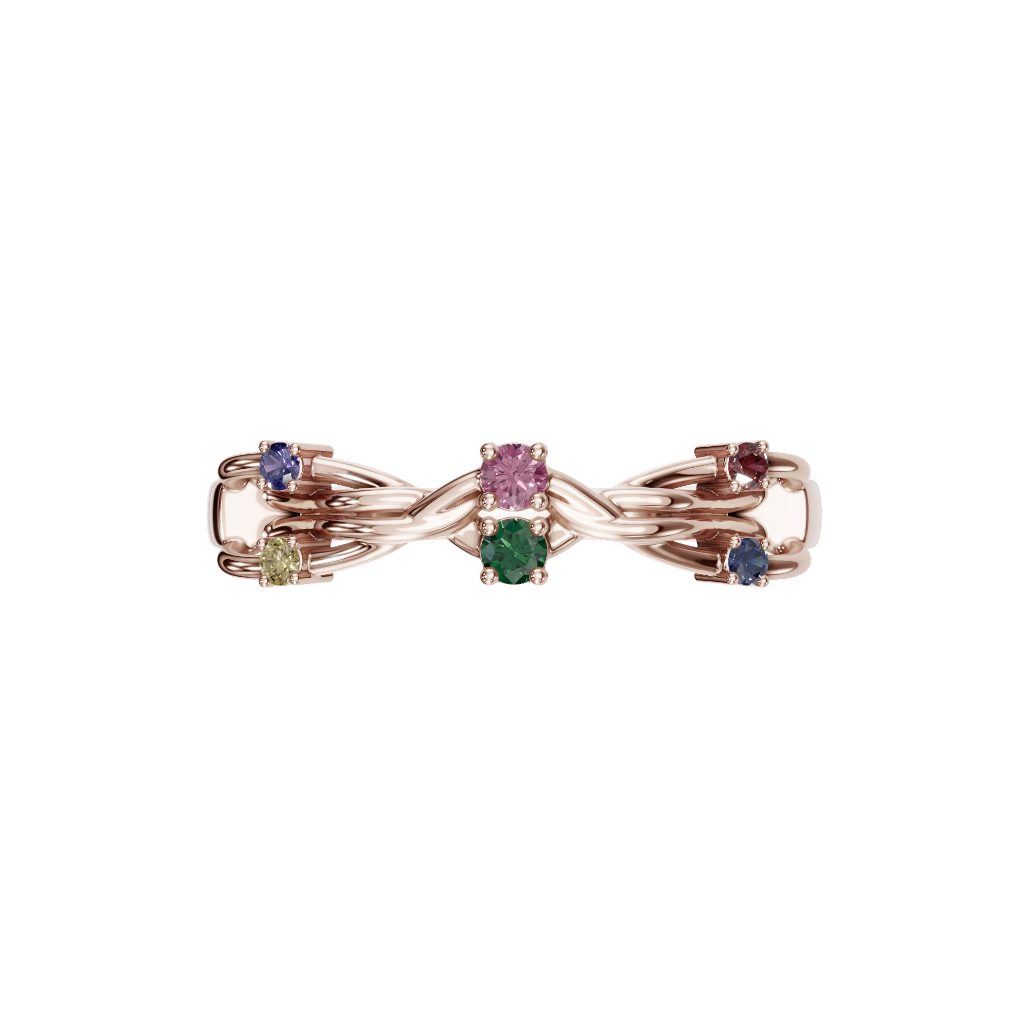 FANCY COLOR DIAMOND WEDDING BAND