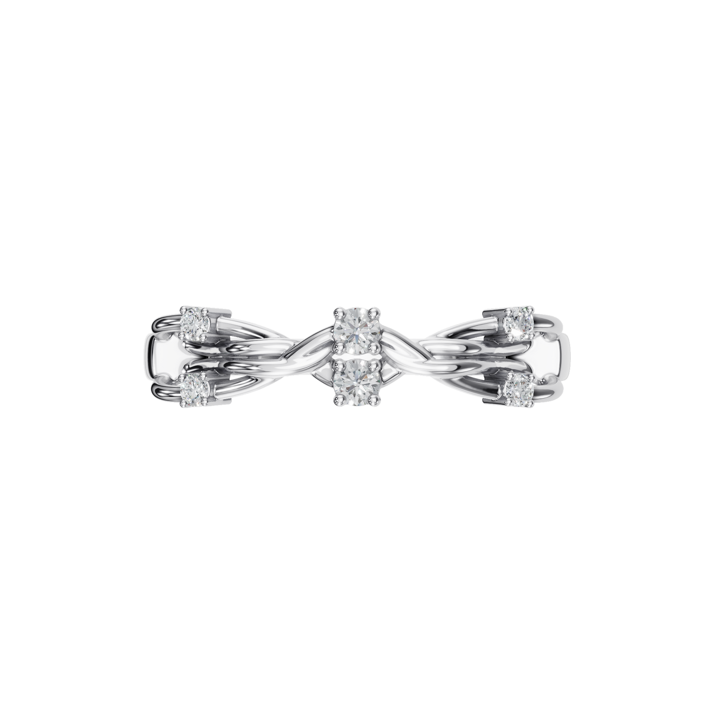 ROUND FANCY WEDDING BAND - M&D Signature Jewels