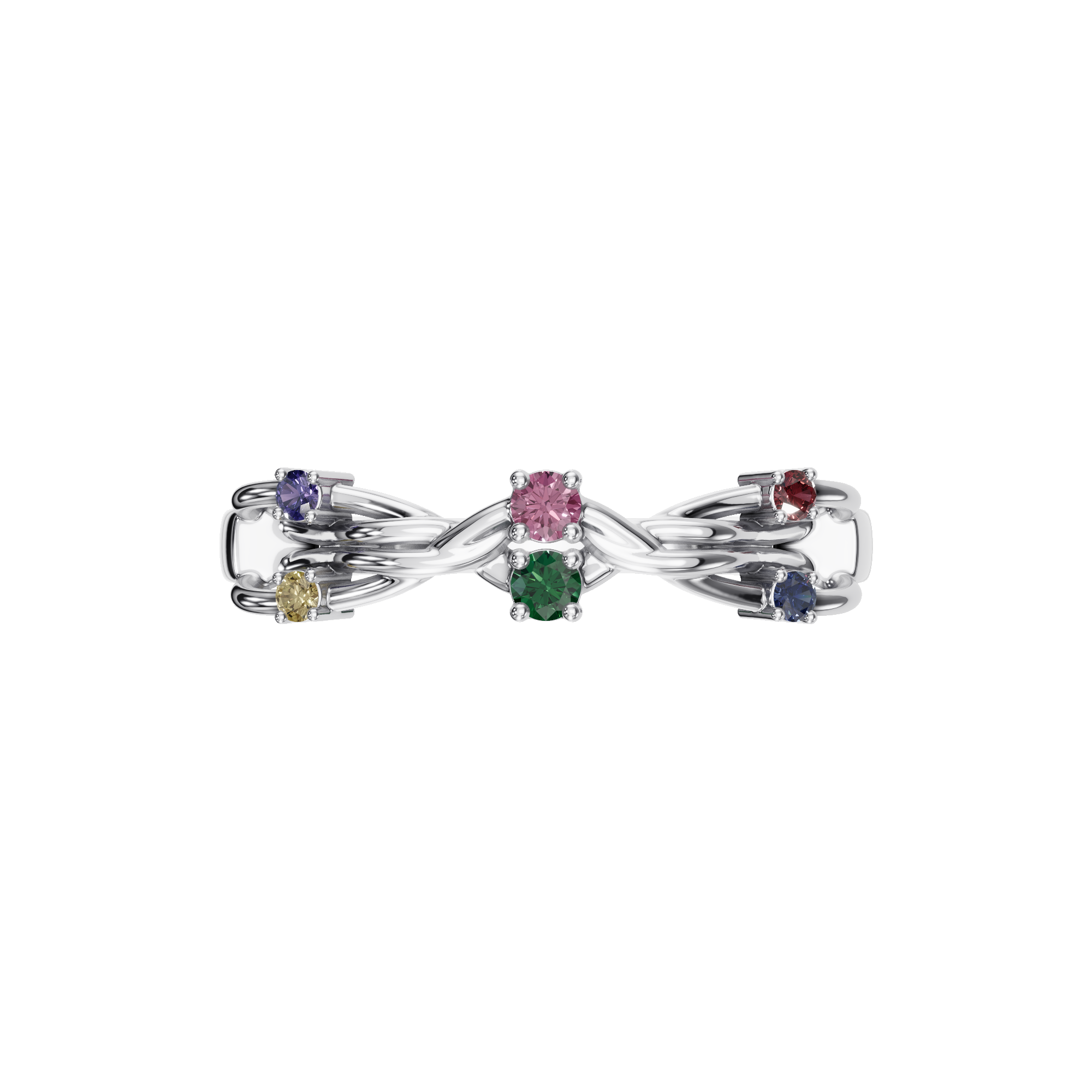 FANCY COLOR DIAMOND WEDDING BAND