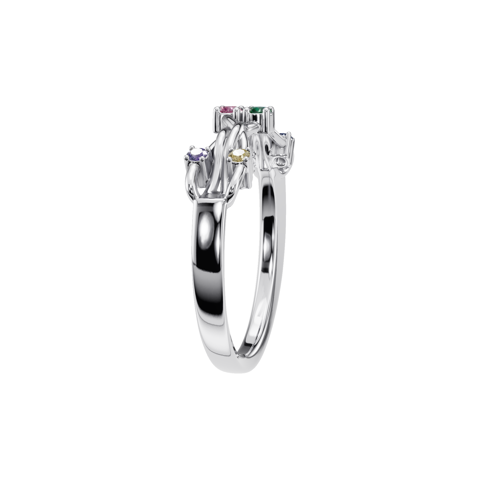 FANCY COLOR DIAMOND WEDDING BAND