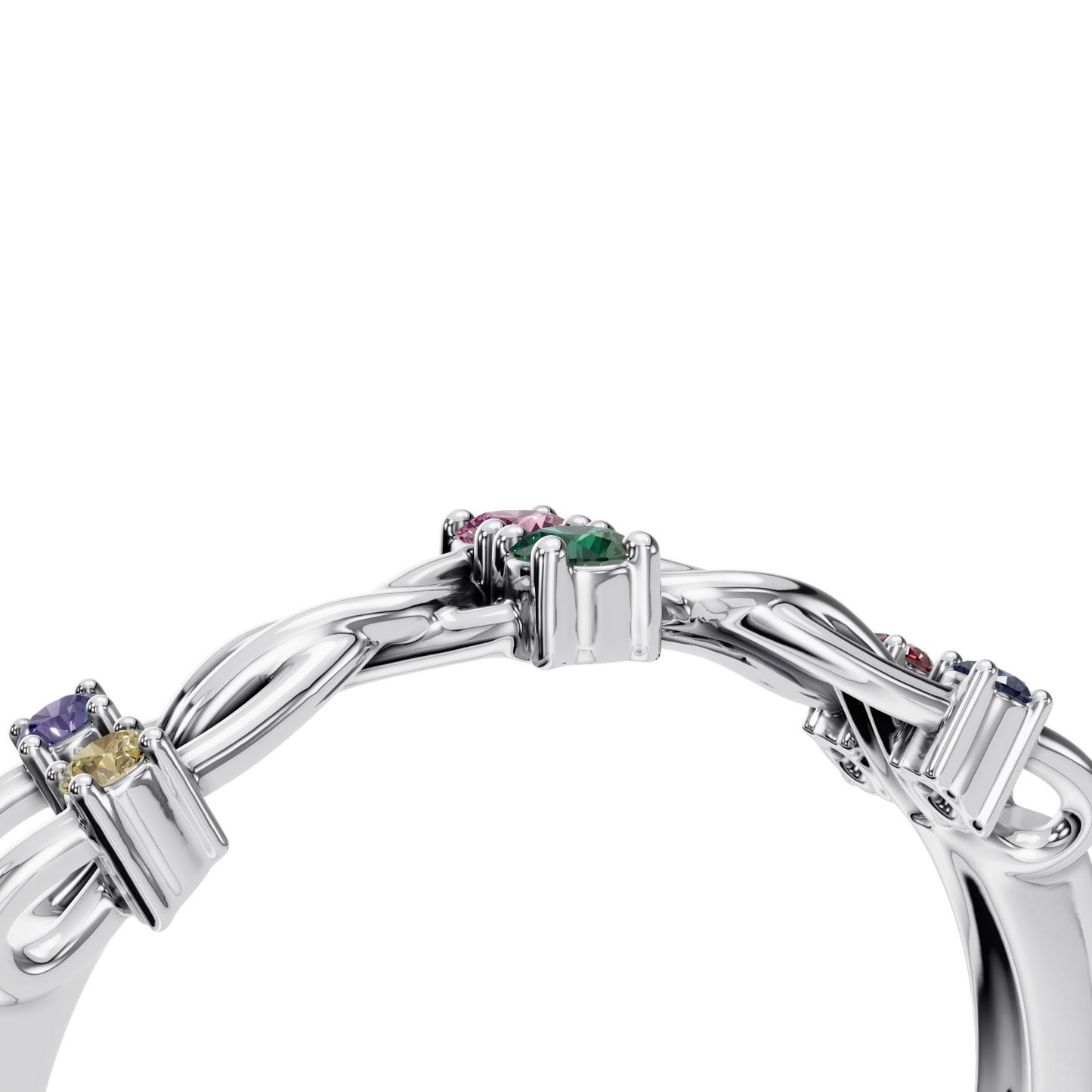 FANCY COLOR DIAMOND WEDDING BAND - M&D Signature Jewels