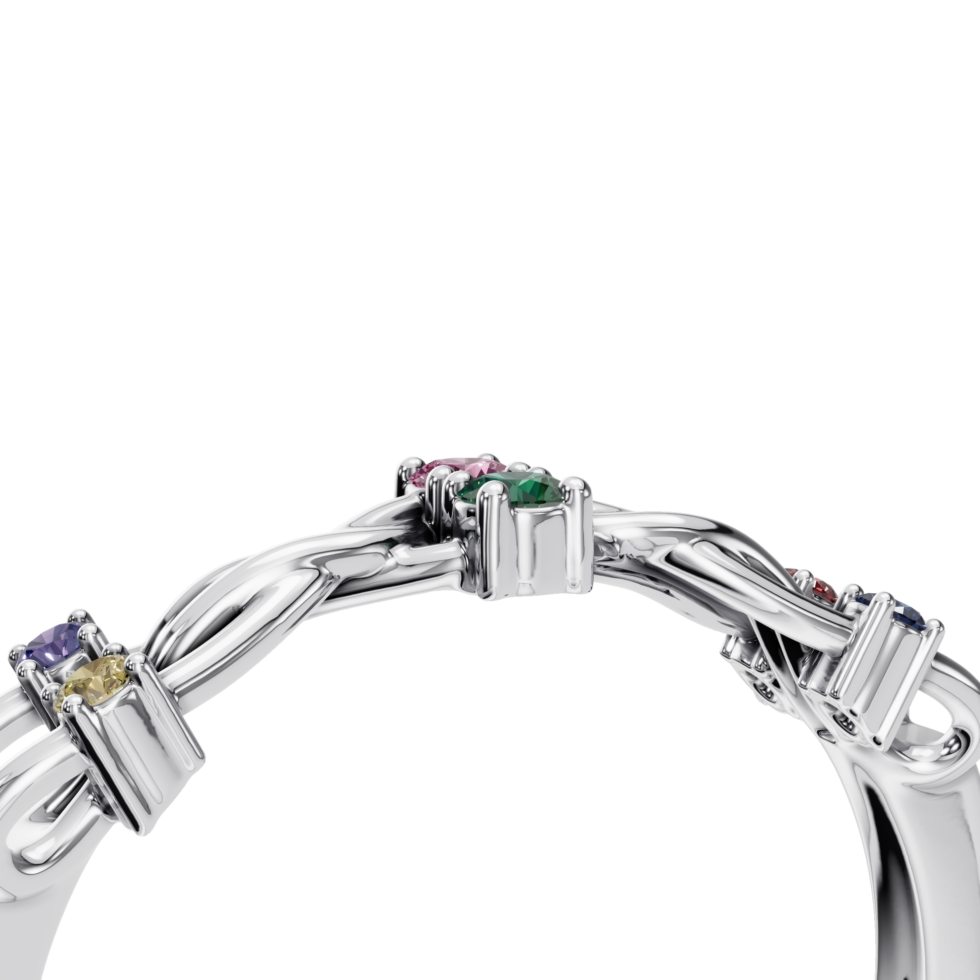 FANCY COLOR DIAMOND WEDDING BAND - M&D Signature Jewels