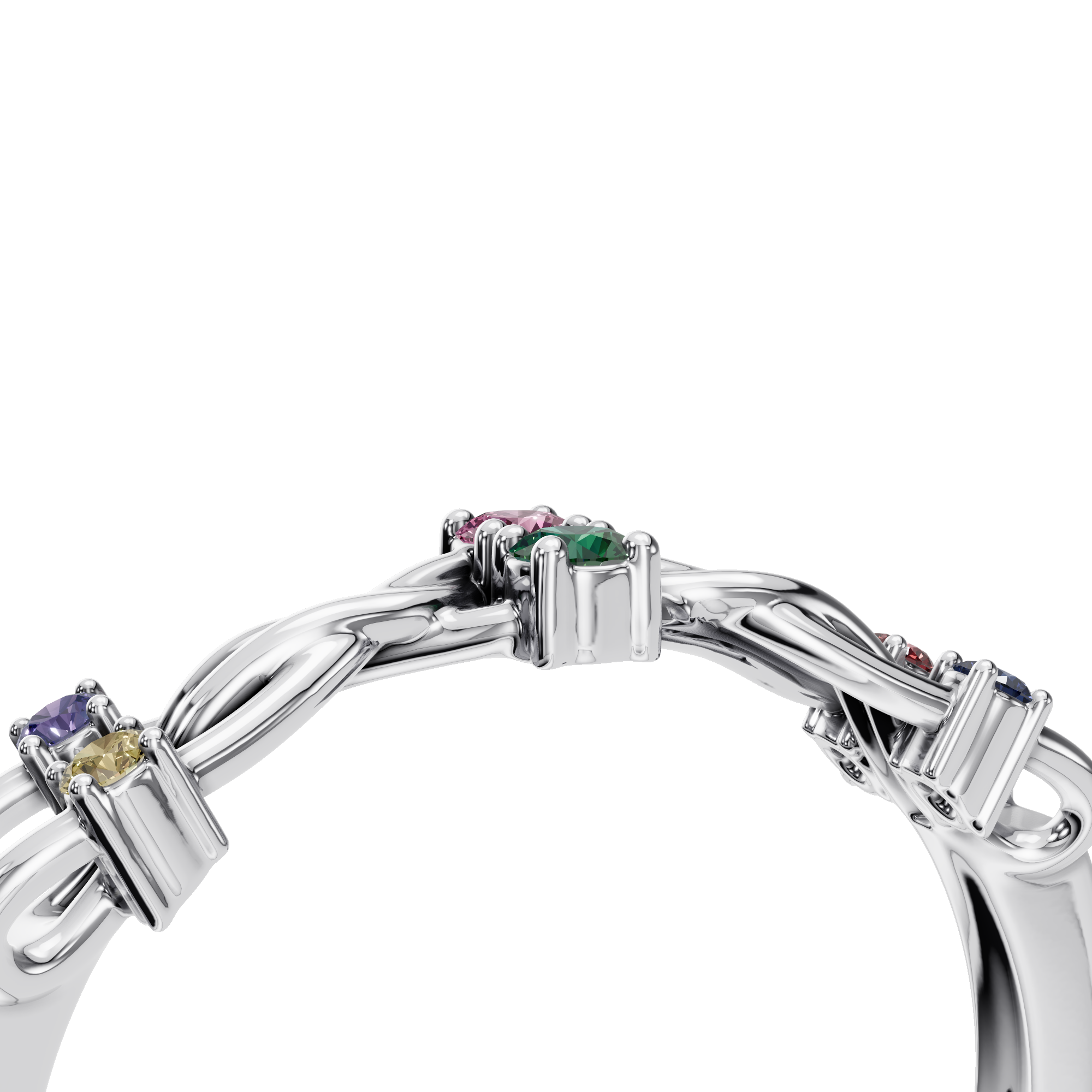 FANCY COLOR DIAMOND WEDDING BAND