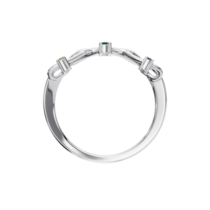 FANCY COLOR DIAMOND WEDDING BAND - M&D Signature Jewels