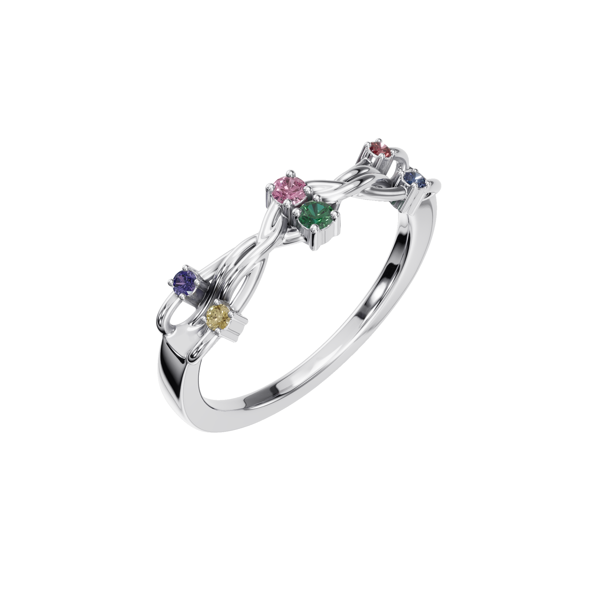 FANCY COLOR DIAMOND WEDDING BAND