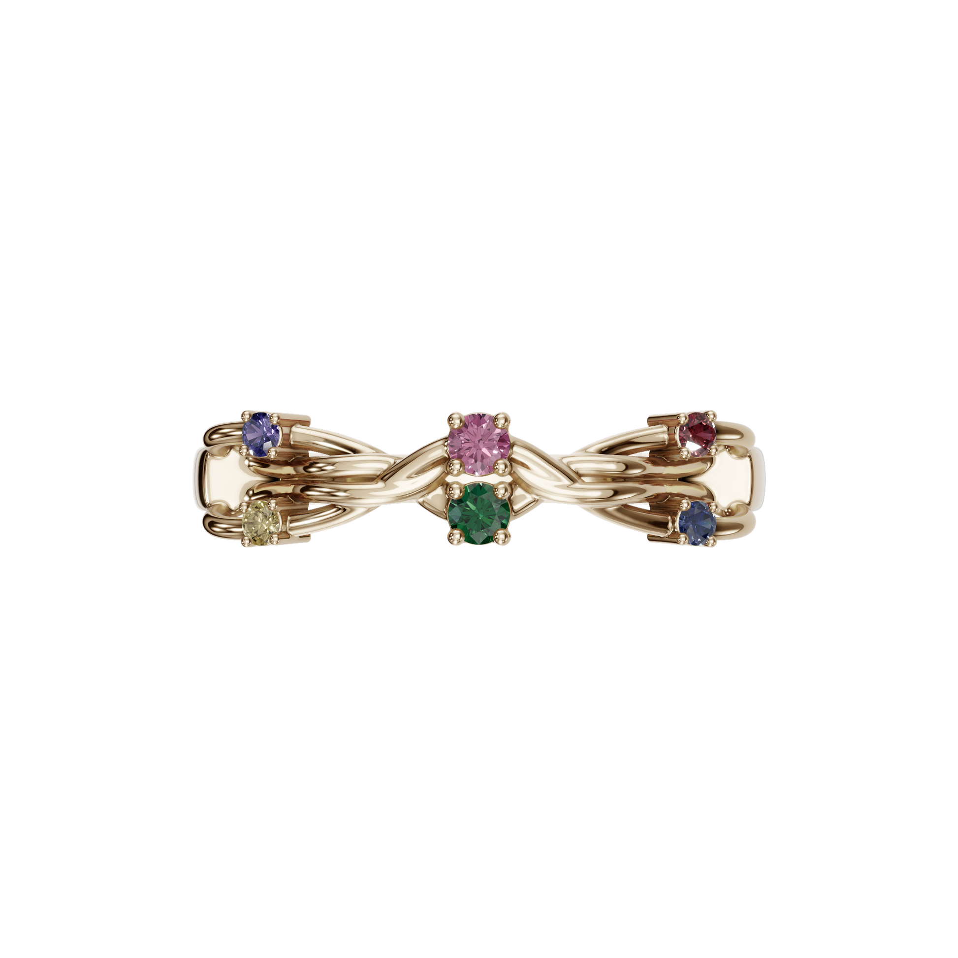 FANCY COLOR DIAMOND WEDDING BAND - M&D Signature Jewels