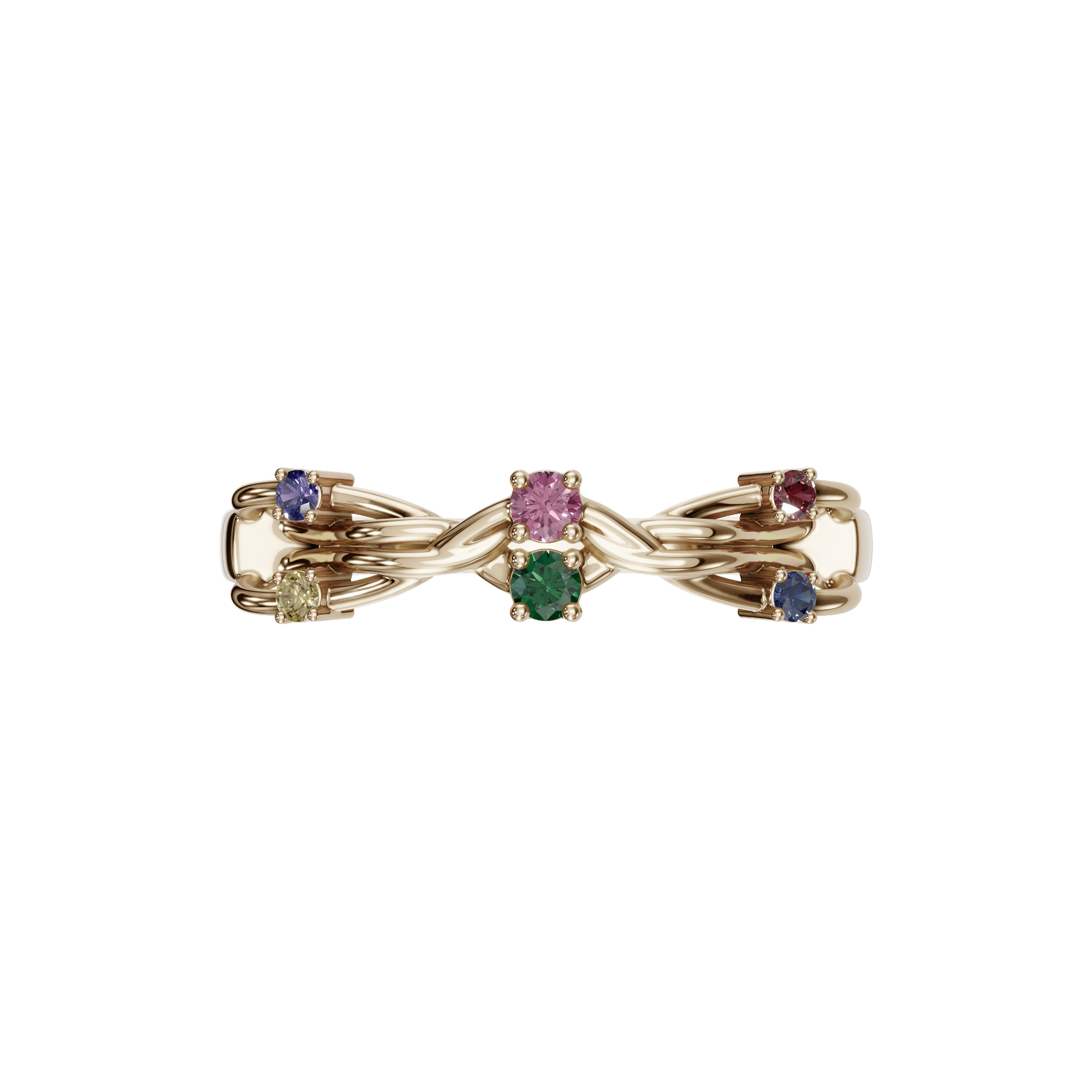 FANCY COLOR DIAMOND WEDDING BAND