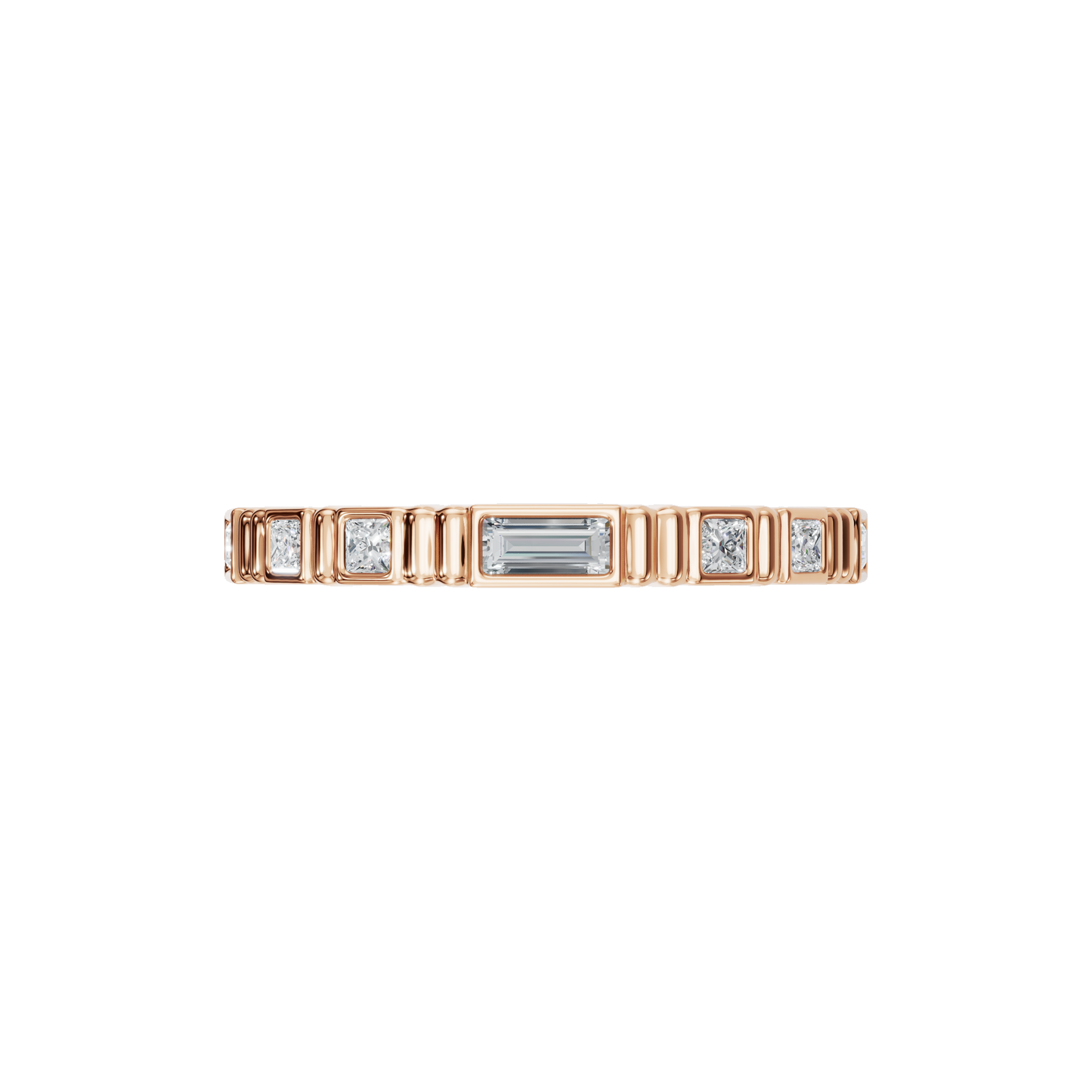 MULTI-SHAPE BEZEL WEDDING BAND - M&D Signature Jewels