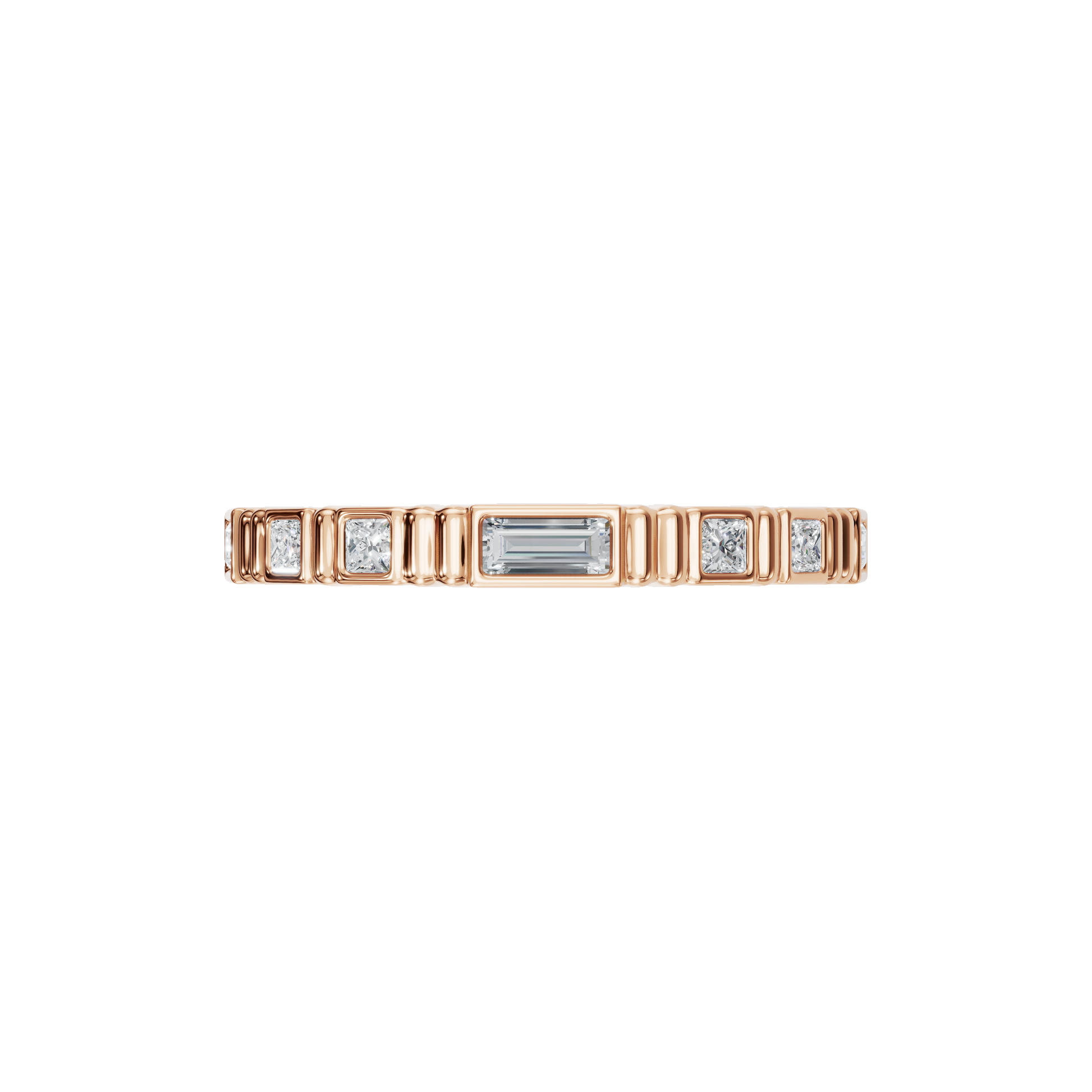 MULTI-SHAPE BEZEL WEDDING BAND - M&D Signature Jewels