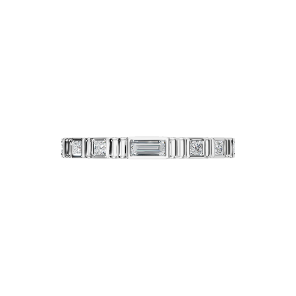MULTI-SHAPE BEZEL WEDDING BAND