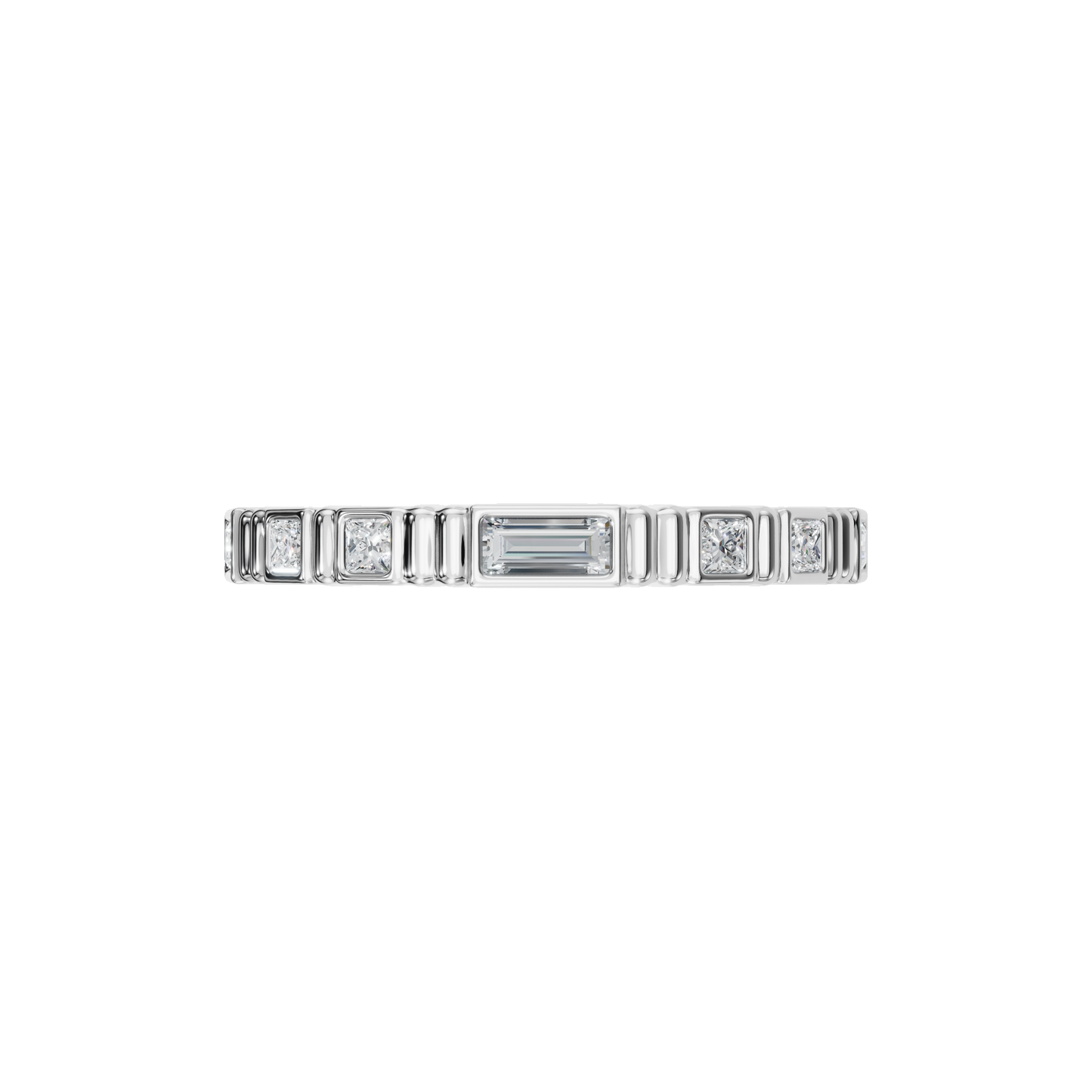 MULTI-SHAPE BEZEL WEDDING BAND - M&D Signature Jewels