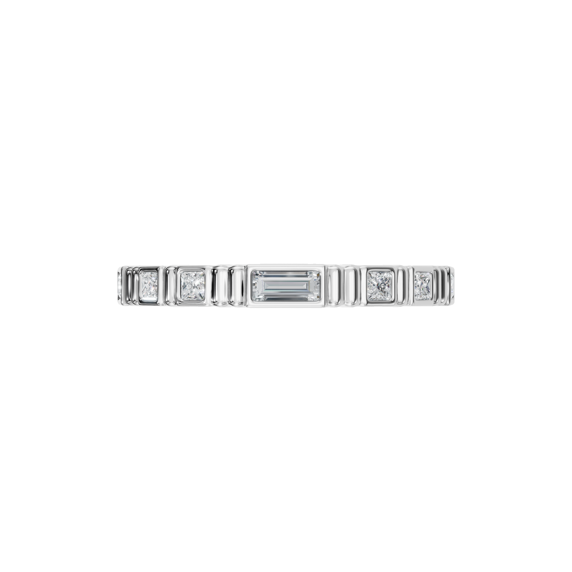 MULTI-SHAPE BEZEL WEDDING BAND - M&D Signature Jewels