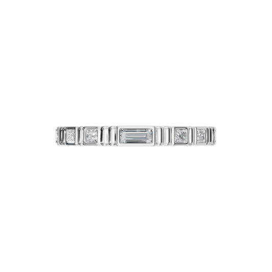 MULTI-SHAPE BEZEL WEDDING BAND
