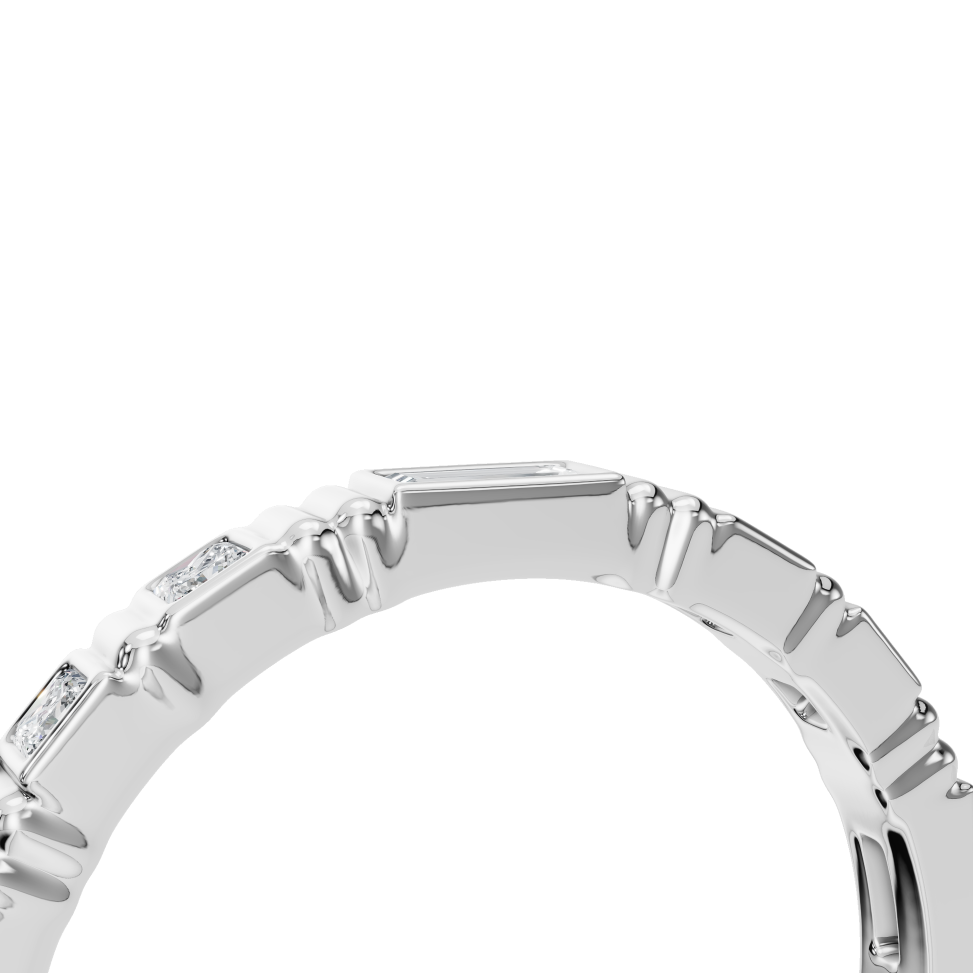 MULTI-SHAPE BEZEL WEDDING BAND - M&D Signature Jewels