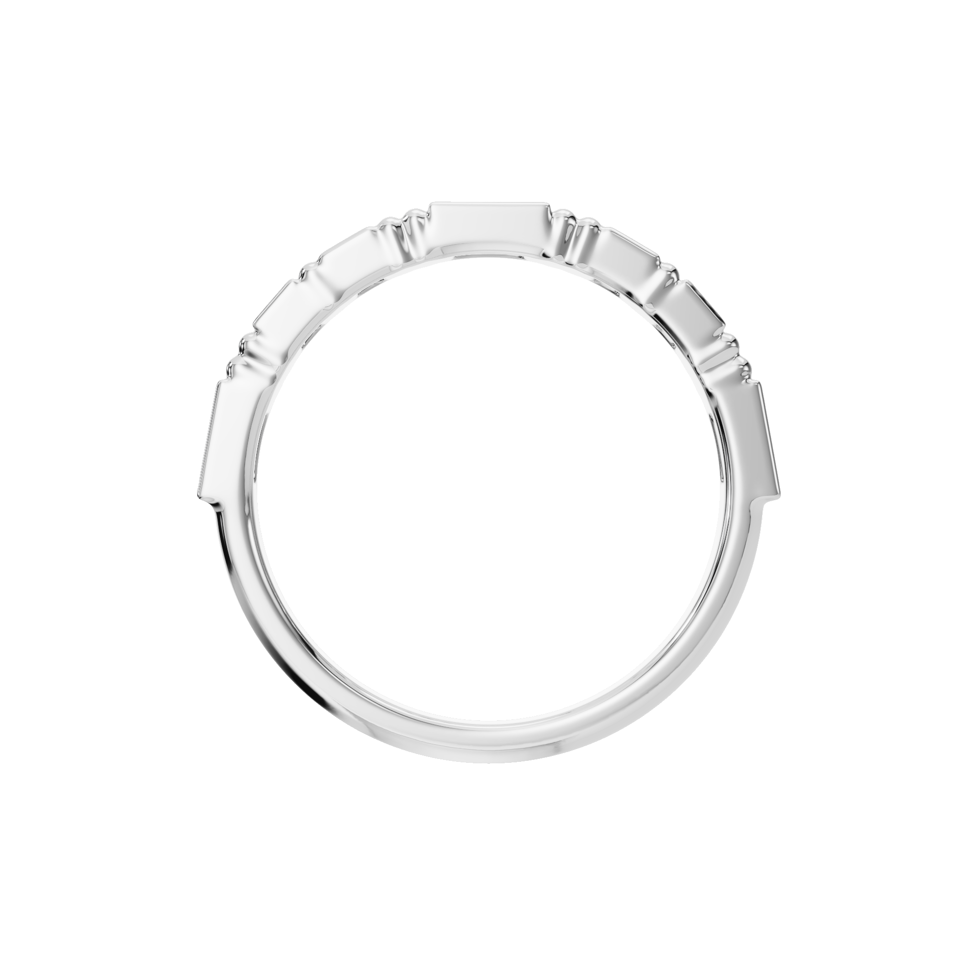 MULTI-SHAPE BEZEL WEDDING BAND