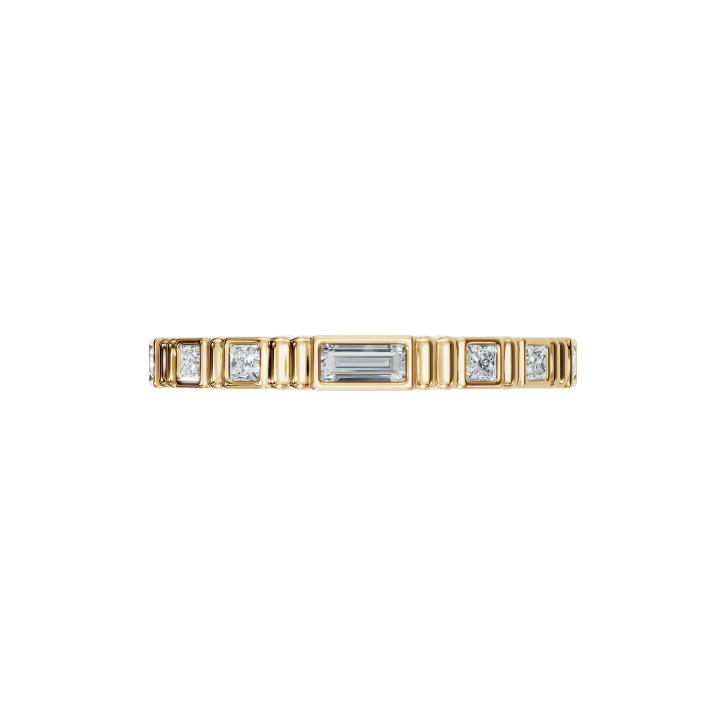 MULTI-SHAPE BEZEL WEDDING BAND - M&D Signature Jewels