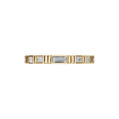 MULTI-SHAPE BEZEL WEDDING BAND - M&D Signature Jewels