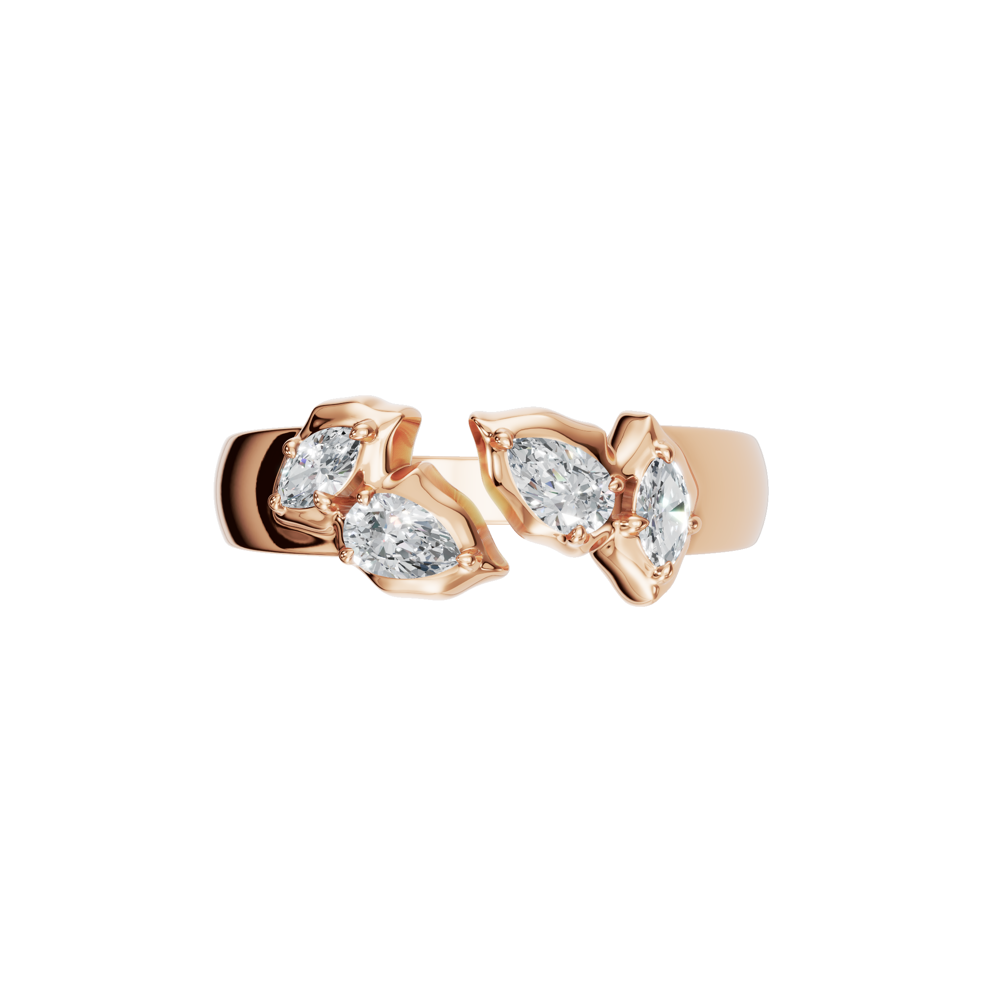 PEAR MARQUISE VINTAGE WEDDING RING
