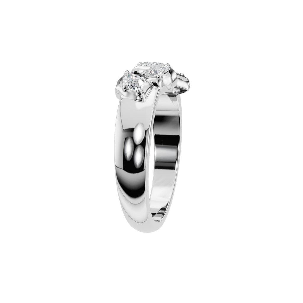 PEAR MARQUISE VINTAGE WEDDING RING