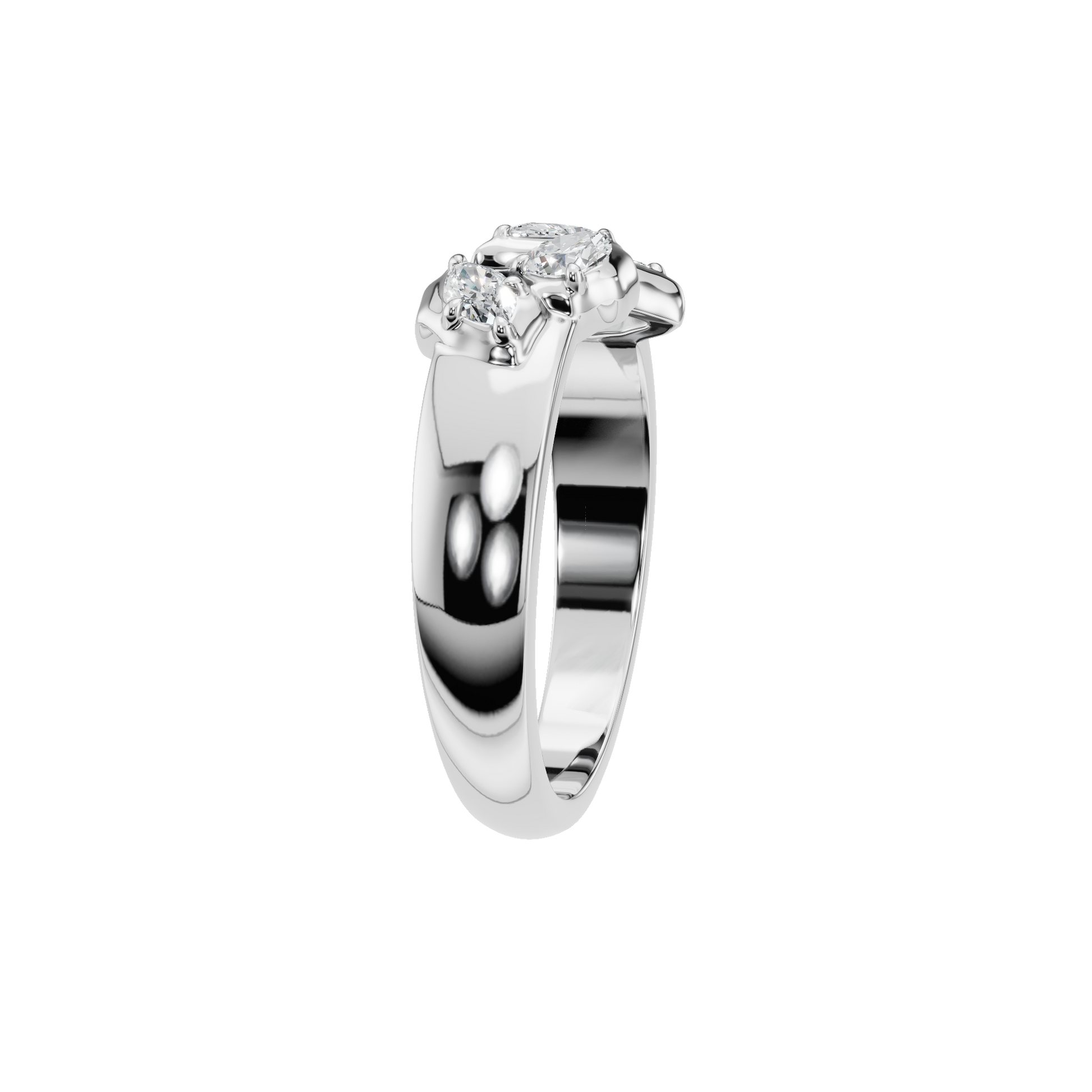 PEAR MARQUISE VINTAGE WEDDING RING - M&D Signature Jewels