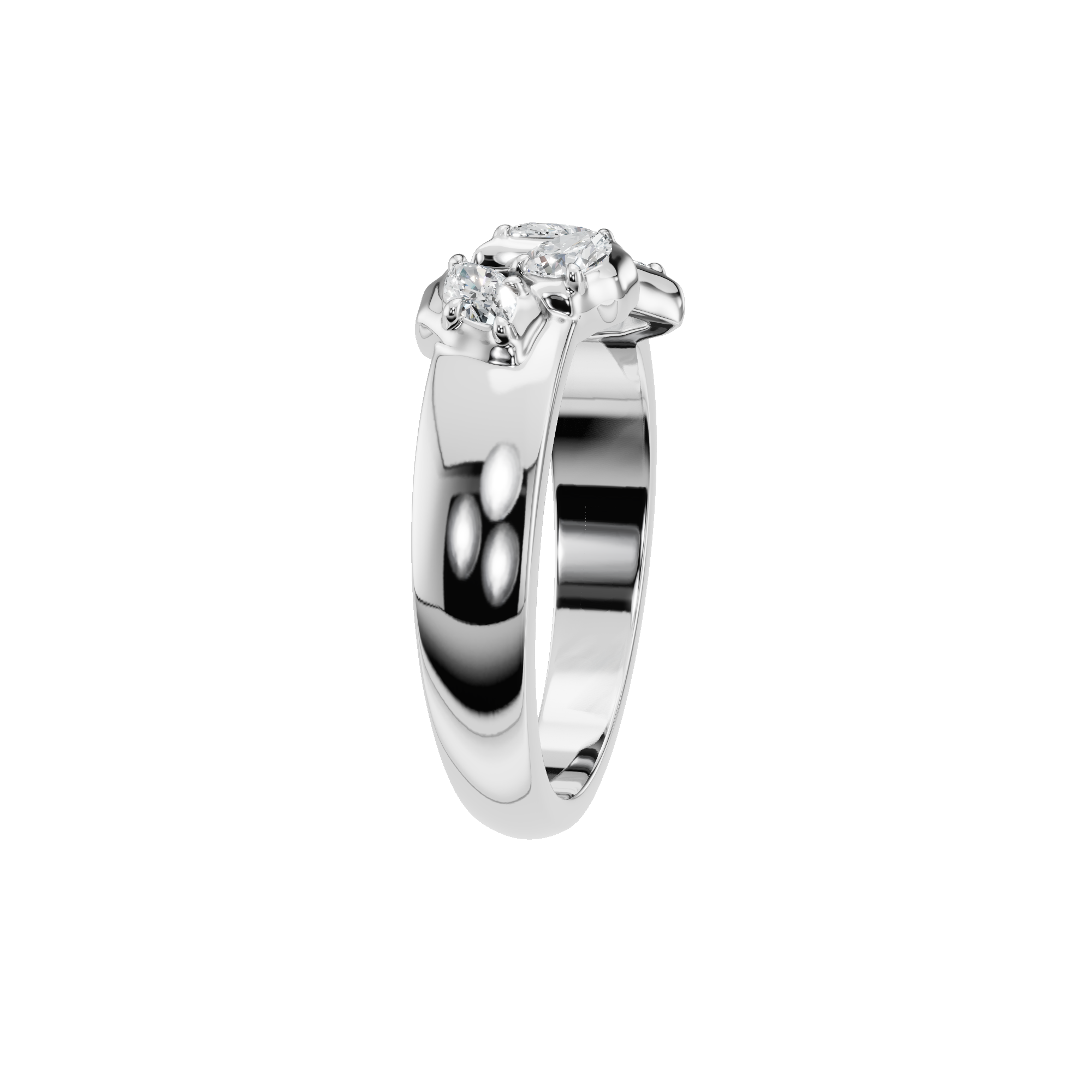 PEAR MARQUISE VINTAGE WEDDING RING