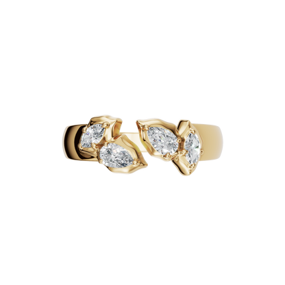 PEAR MARQUISE VINTAGE WEDDING RING - M&D Signature Jewels