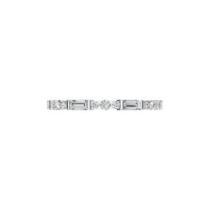 BAGUETTE ROUND ETERNITY WEDDING BAND - M&D Signature Jewels