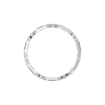 BAGUETTE ROUND ETERNITY WEDDING BAND - M&D Signature Jewels