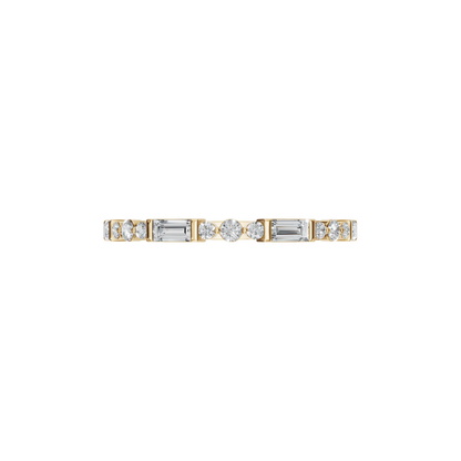 BAGUETTE ROUND ETERNITY WEDDING BAND - M&D Signature Jewels
