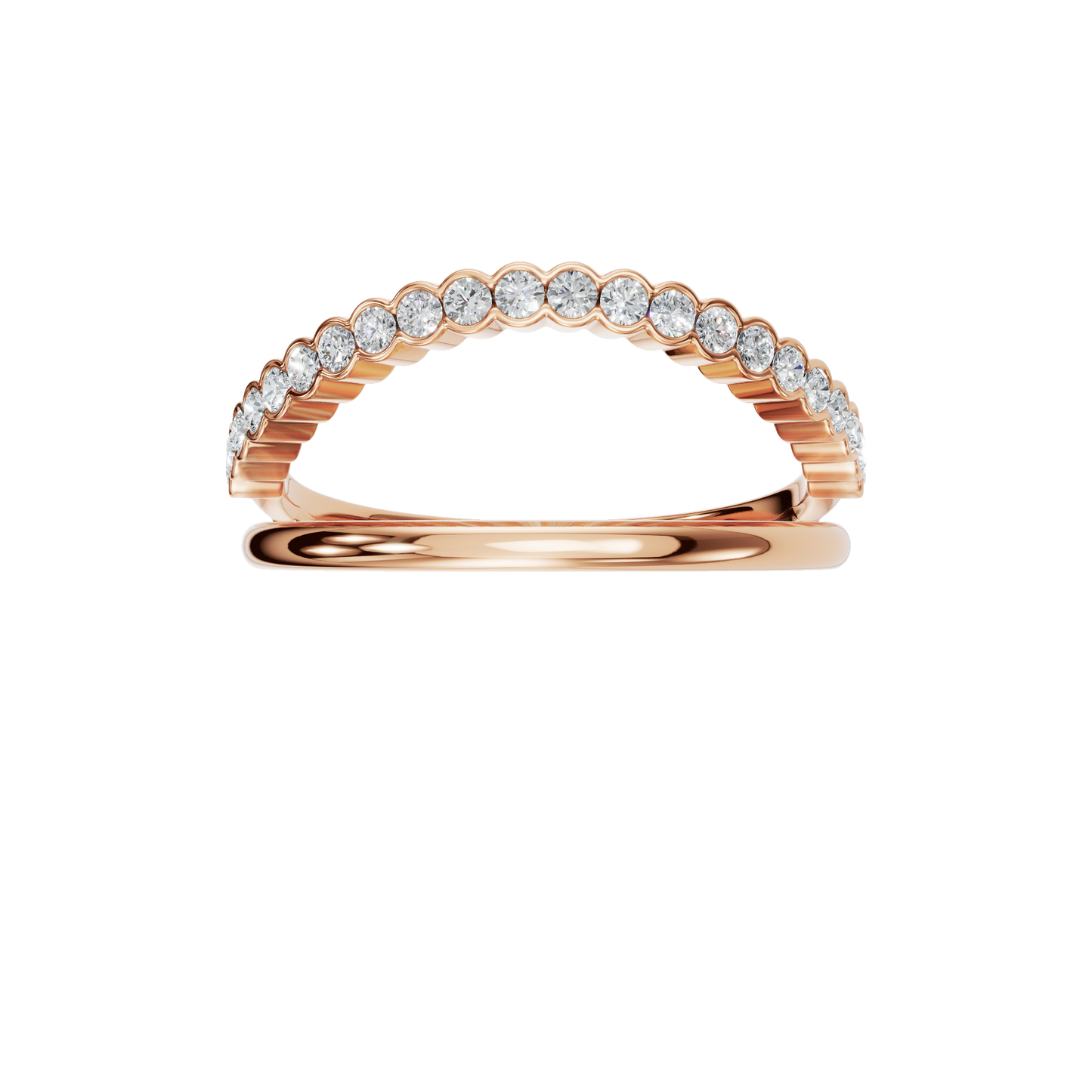 ROUND BEZEL WEDDING BAND - M&D Signature Jewels