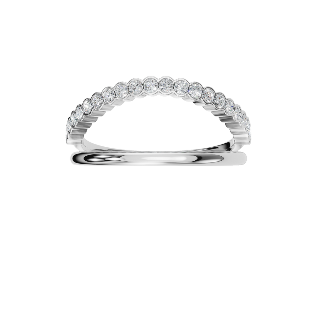 ROUND BEZEL WEDDING BAND