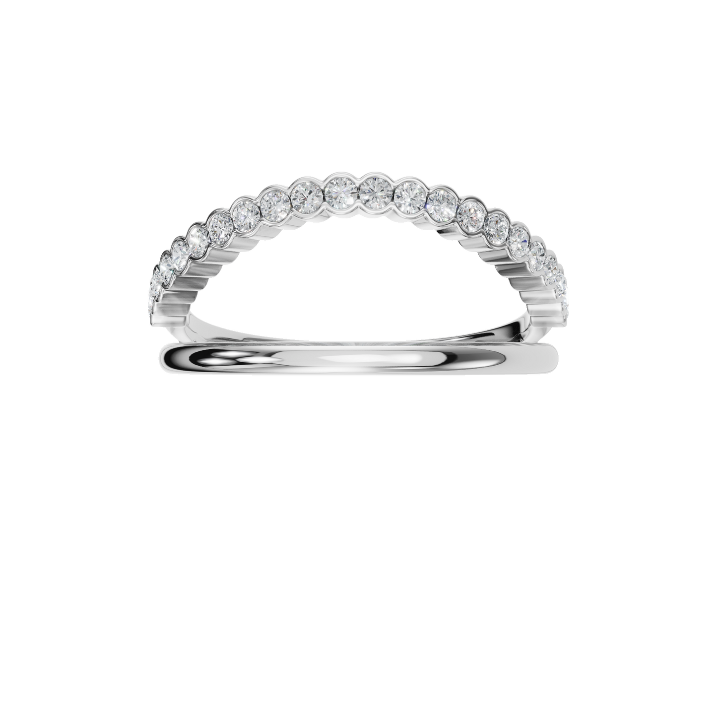 ROUND BEZEL WEDDING BAND - M&D Signature Jewels