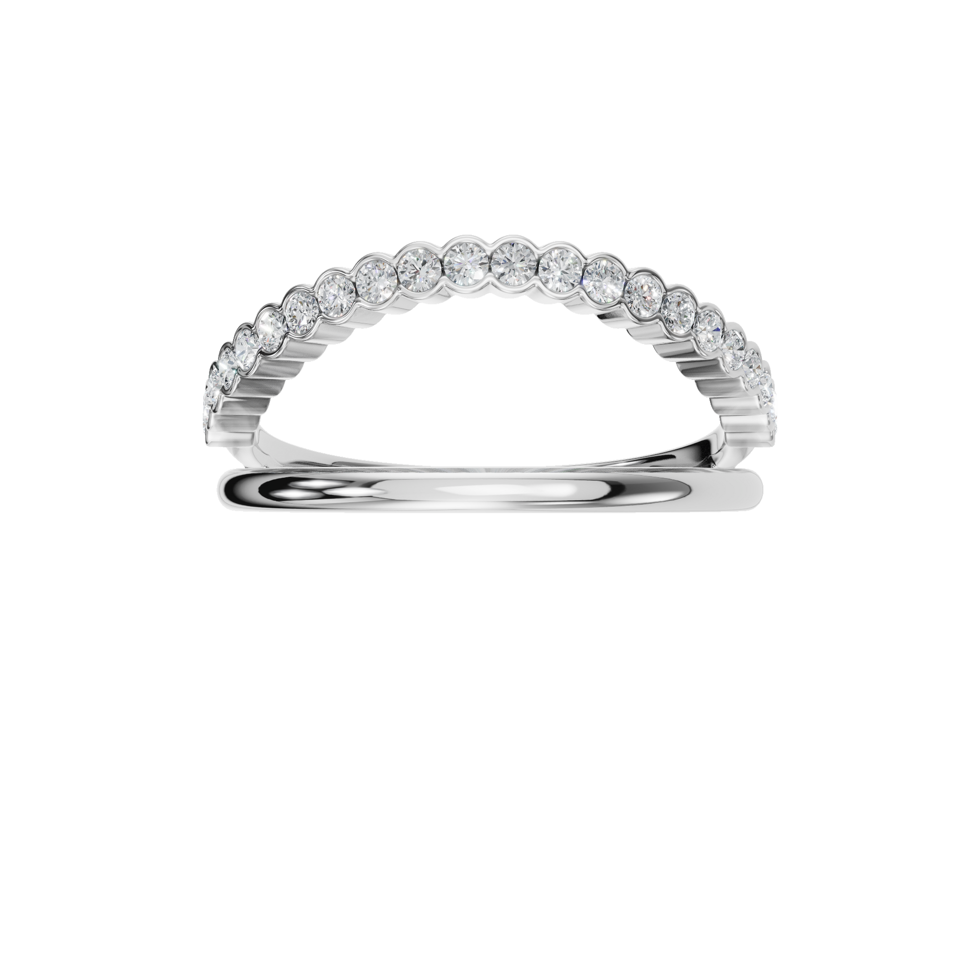 ROUND BEZEL WEDDING BAND - M&D Signature Jewels