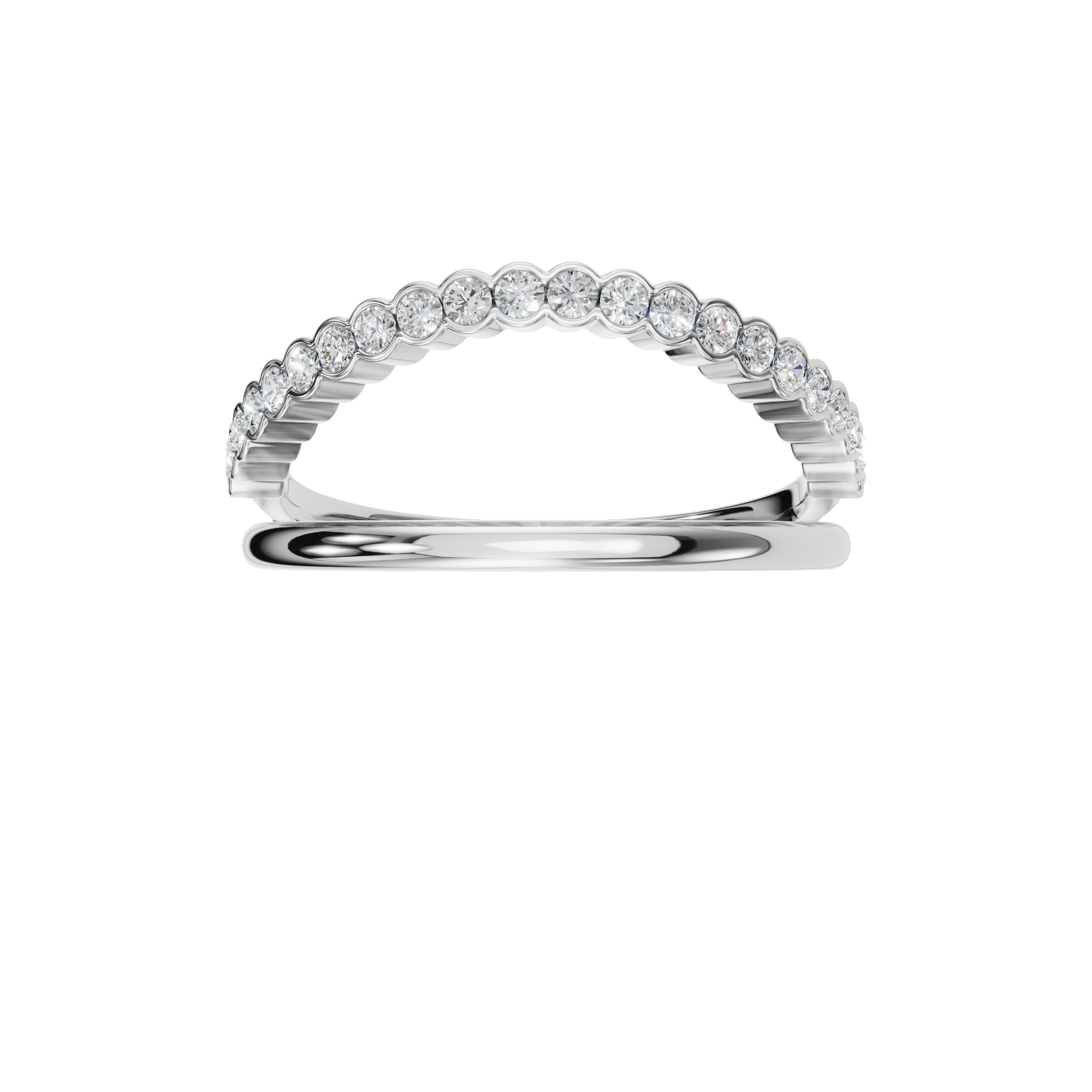 ROUND BEZEL WEDDING BAND