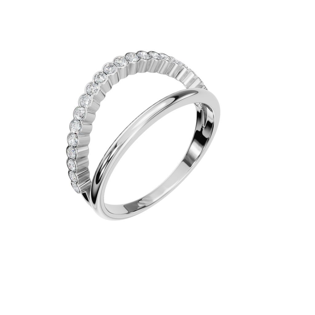 ROUND BEZEL WEDDING BAND