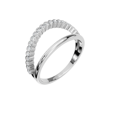 ROUND BEZEL WEDDING BAND - M&D Signature Jewels
