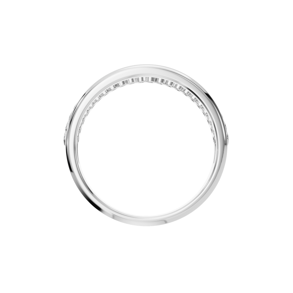 ROUND BEZEL WEDDING BAND