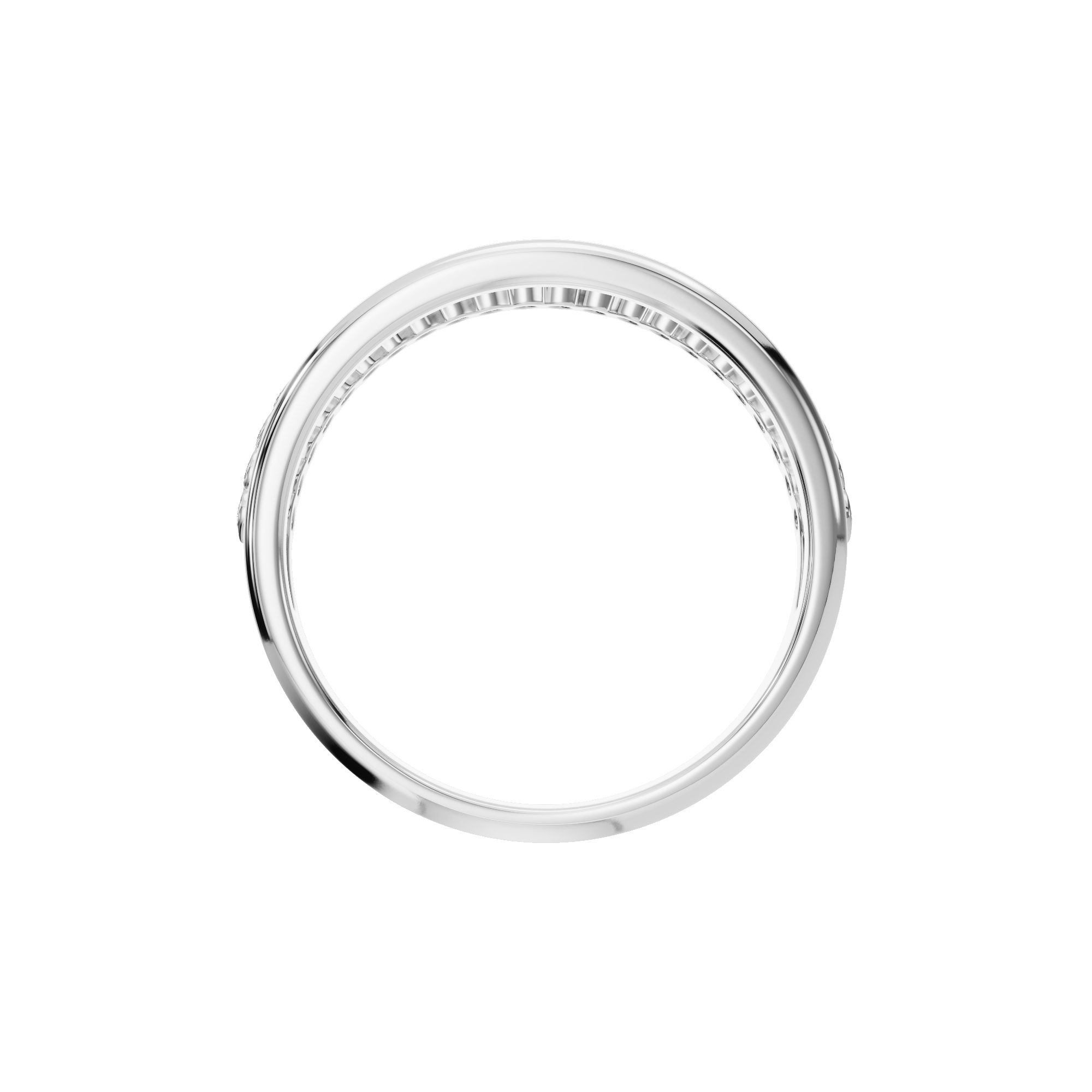 ROUND BEZEL WEDDING BAND