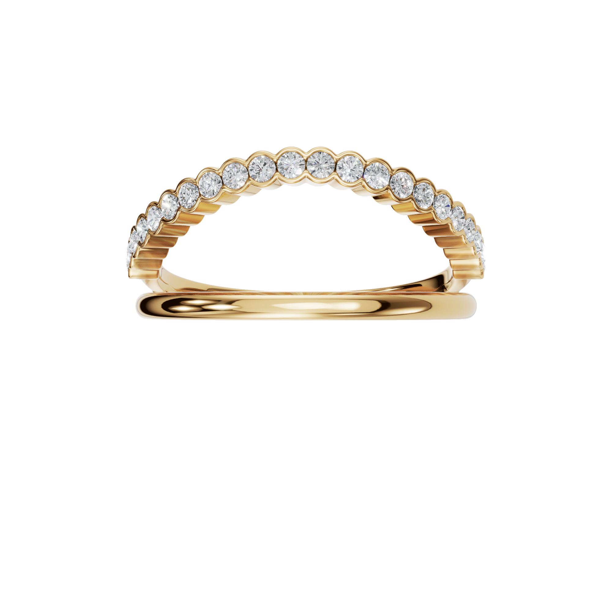 ROUND BEZEL WEDDING BAND