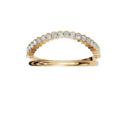 ROUND BEZEL WEDDING BAND - M&D Signature Jewels