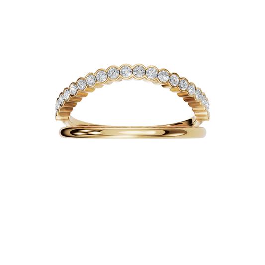 ROUND BEZEL WEDDING BAND - M&D Signature Jewels