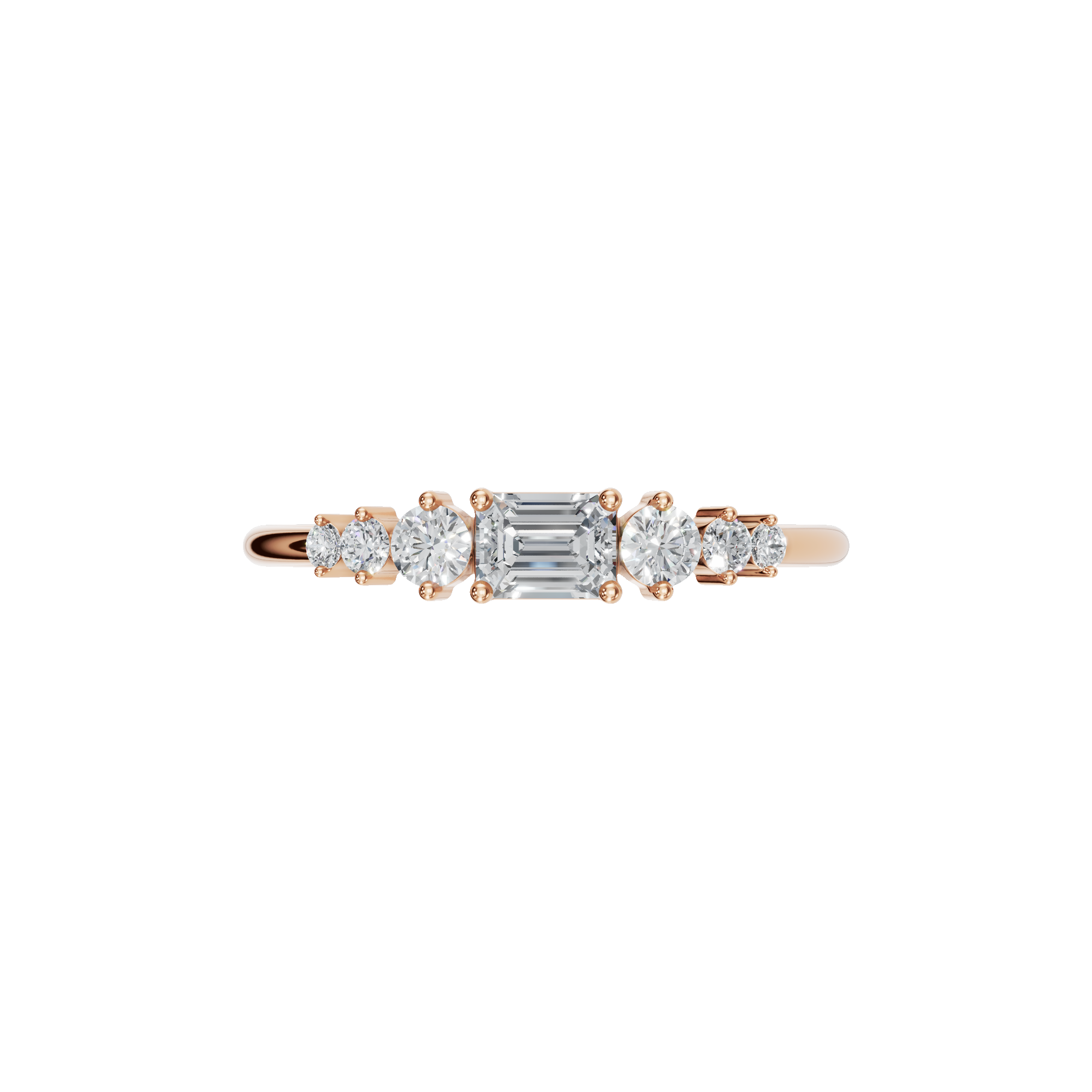 EMERALD WEDDING BAND