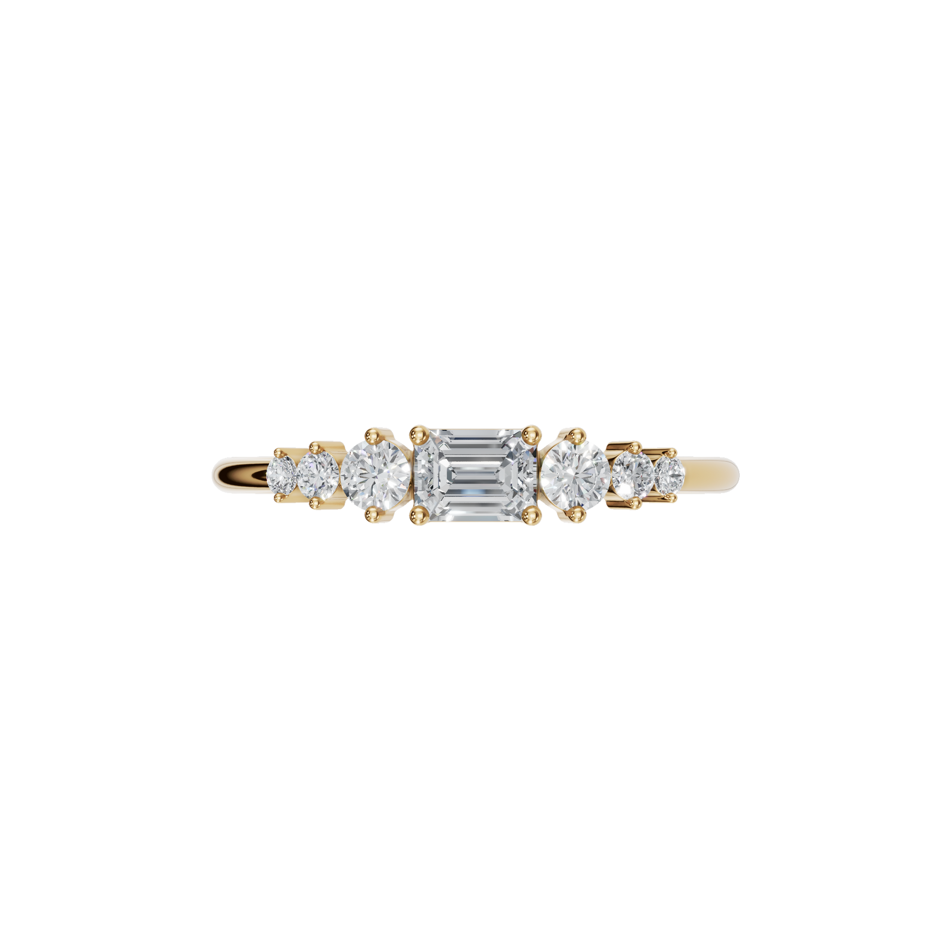 EMERALD WEDDING BAND - M&D Signature Jewels