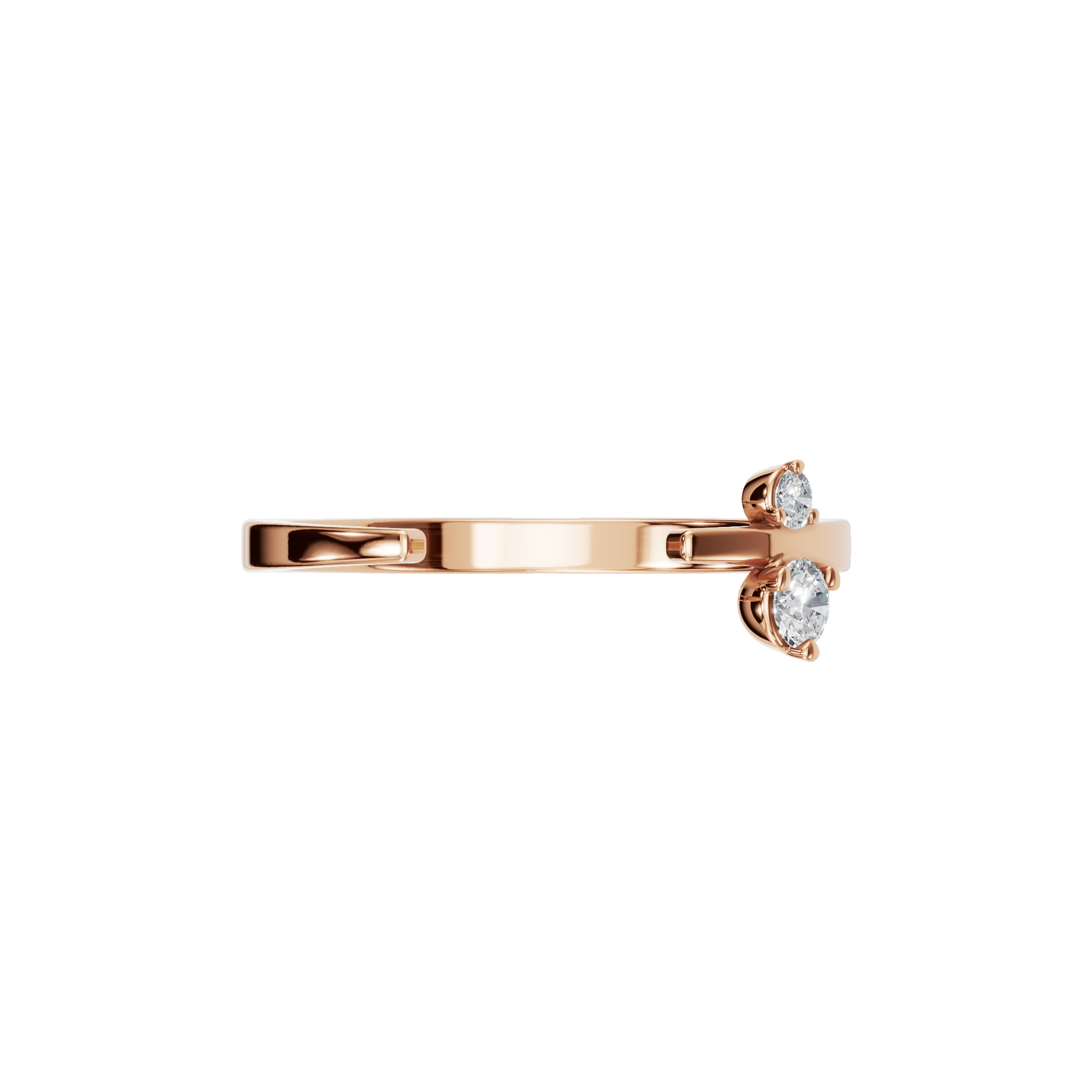 ROUND 2 STONE OPEN WEDDING BAND